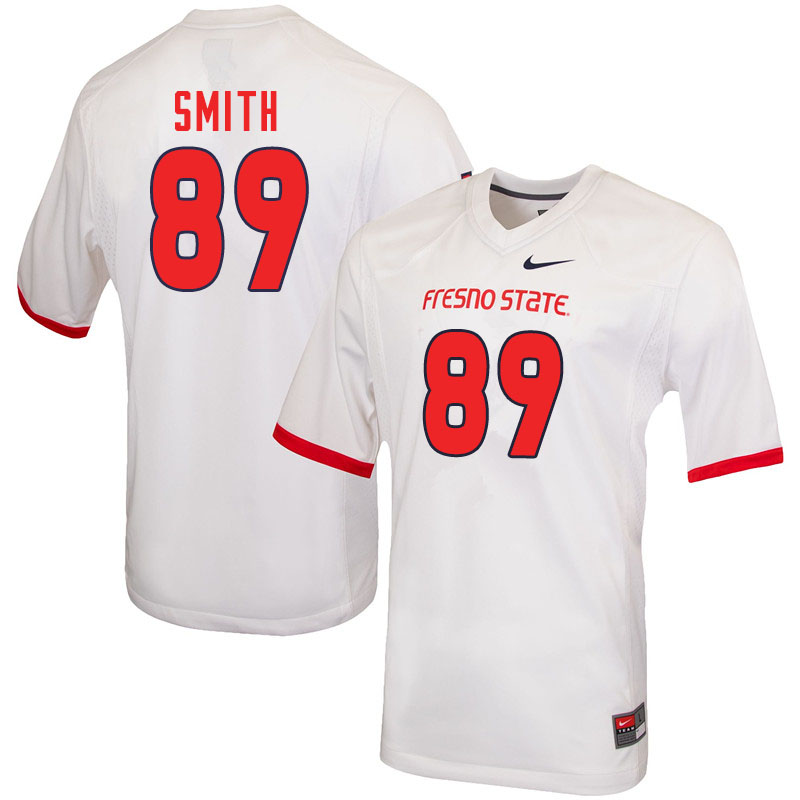 Men #89 Duncan Smith Fresno State Bulldogs College Football Jerseys Sale-White - Click Image to Close